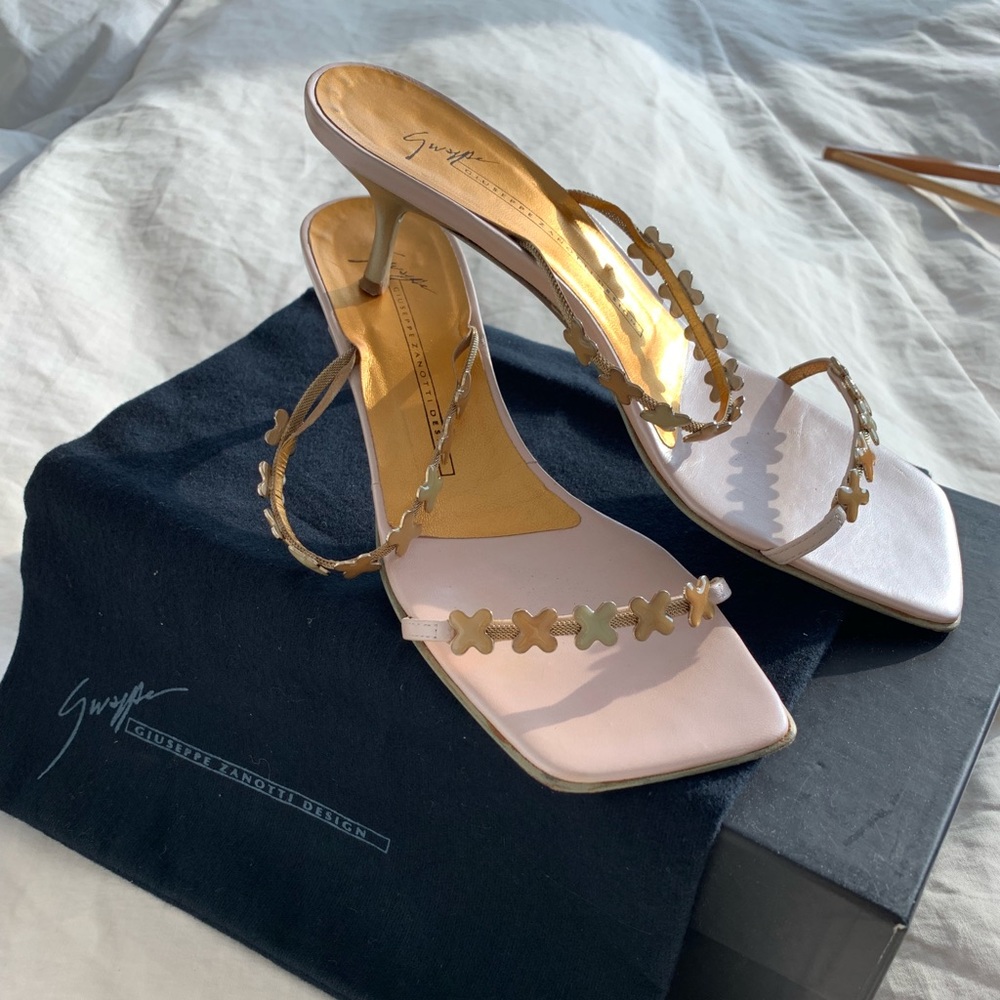 Giuseppe Zanotti Embellished Leather Slide Sandal
